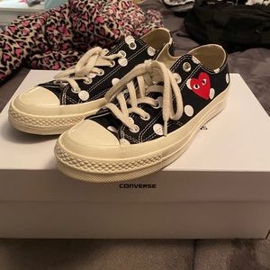 low top polka dot cdg converse